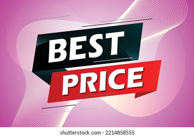 beste Preis Wort Konzept Vektor-Illustration mit Linien 3D-Stil für Social-Media-Landing-Seite, Vorlage, i, Web, Mobile App, Poster, Banner, Flyer, Hintergrund, Geschenkkarte, Coupon, Etikett, Wallpaper