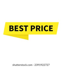 Best Price In Yellow Parallelogram Rectangle Ribbon Shape For Sign Advertisement Business Marketing
