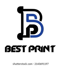Best Print Lette Logo Full vectors 100% editable and scalable Editable colors