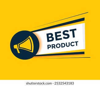 Best product banner element with megaphone. vector design flat type.