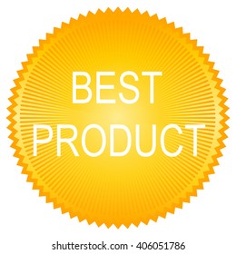 Best product button on white background. Vector.