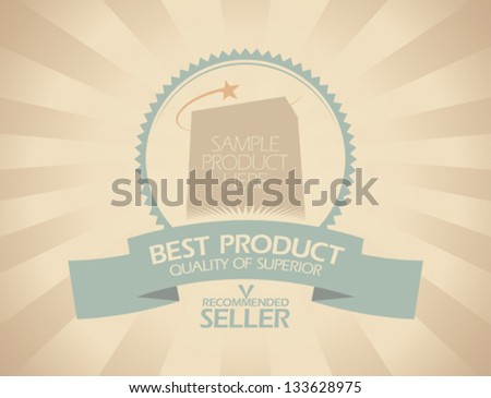 Best product design template in retro style.