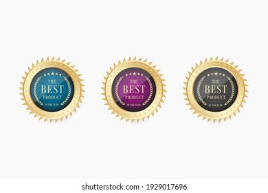 The Best Product Gold Medal Vector, Gold Medal, Winner Medal, Winner Award.