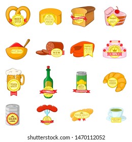 Best product icons set. Cartoon set of 16 best product vector icons for web isolated on white background