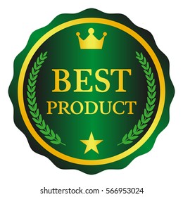 Best product label, vector illustration
