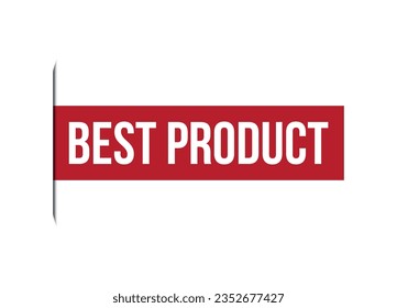 best product red vector banner illustration isolated on white background