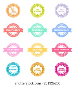 Best Product Sale Retro Badges Icons