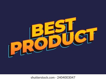 Best product. Text effect in yellow color in 3D look