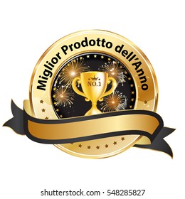 The best product of the year (Miglior Prodotto dell'Anno) - Italian business award ribbon