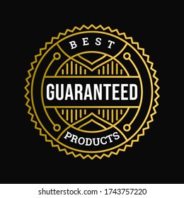 BEST PRODUCTS GUARANTEED BADGE VECTOR