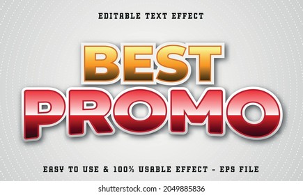 plantilla de efecto de texto editable con mejor promoción con estilo abstracto para la campaña de marca comercial y de almacenamiento 