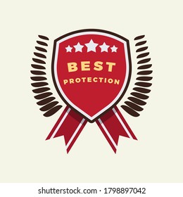 Best Protection badge design vector illustration