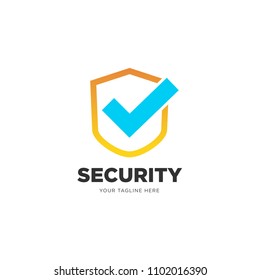 Best protection shield logo vector illustration isolated on white background. Shield icon. Shield protection abstract logo.
