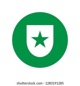 Best Protector Icon. Anti Virus Vector Illustration. Star and Shield Sign & Symbol Logo Template.