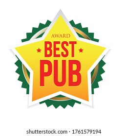 Best Pub award badge star
