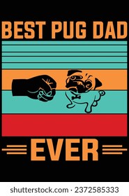 Mejor archivo de corte de los pasos de Pug Dad Ever para la máquina de corte