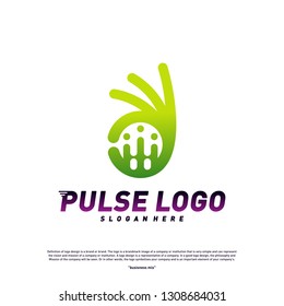 Best Pulse logo design concept vector. People Beat logo Template Vector.
