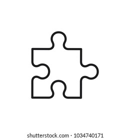 best puzzle icon in trendy flat style 