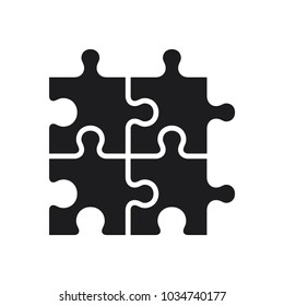 best puzzle icon in trendy flat style 