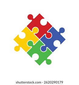 best puzzle icon in trendy flat design
