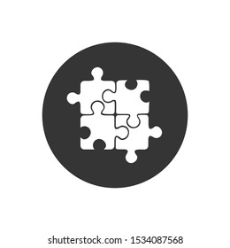 Best puzzle icon. Vector illustration