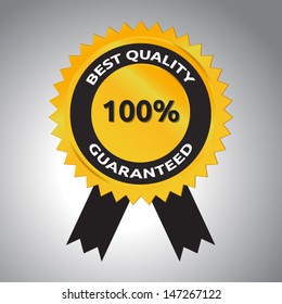 Best Quality 100% Guaranteed | vector template symbol | golden and black | shinny surface with shadows