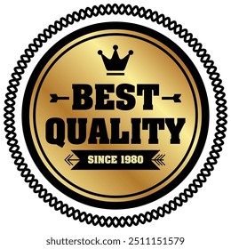  Best Quality Badge 100 Percent Original with Gold Circle Trendy Flat Style for Sale Tag Promotion Label with black and gold gradient vector