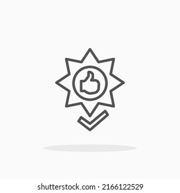 Best Quality Badge line icon. Editable stroke and pixel perfect. Can be used for digital product, presentation, print design and more.