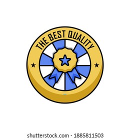 Best quality badge template design. Easy to edit with vector file. Can use for your creative content. Especially about product quality