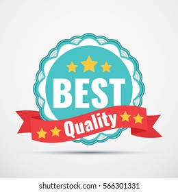 Best quality badge. Vector illustration
