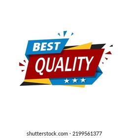 Best quality banner design template. Design for marketing and advertising. Flat style vector illustration.