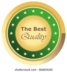 the best quality button dark green on white background