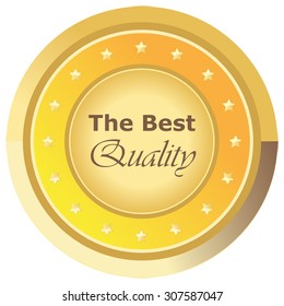 the best quality button yellow on white background
