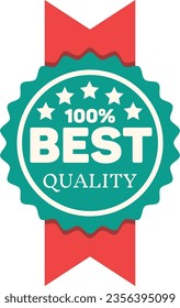 Best quality color badge. Premium label with red ribbon