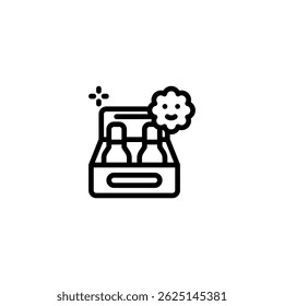 best quality drink outline icon and illustration
