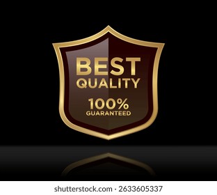 Best Quality emblem, 100 percent guaranteed, luxury and elegant golden shield design. Commonly used for marketing, packaging, and branding for upscale products and services.
