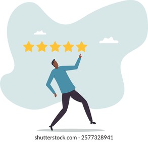 best quality, excellence high performance evaluation, positive ranking.business concept.flat character.