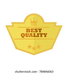 Best Quality Gold Custom Shape Vintage Badge Vector Illustration Graphic Design