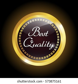 Best Quality Golden Label Icon
