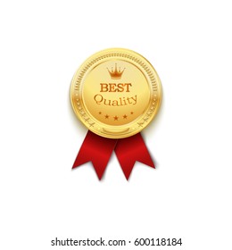 Best quality golden label. Vector illustration
