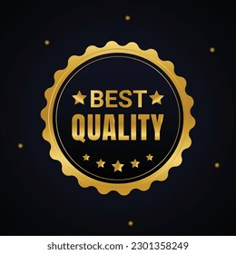 Best quality golden seal badge vector design for premium products