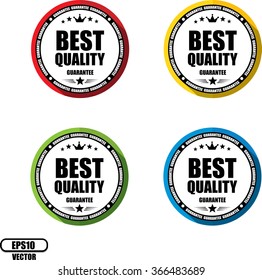 Best quality guarantee, Button, label and sign - Vector illustration