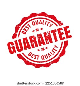 Best Quality Guarantee Red Seal Vector Isolated on White Background