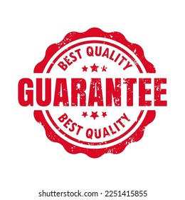 Best Quality Guarantee Red Seal Vector Isolated on White Background