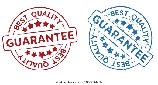 Best quality guarantee stamp, clear and scratched versions
