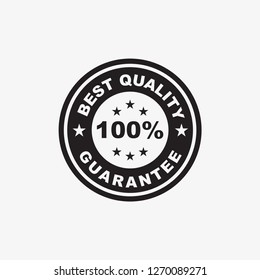 best quality guarantee stamp icon template in black color