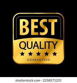 Best Quality Guaranteed square gold label. for luxury elegant premium icon, logo, sticker, etc. vector 