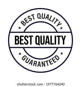 'best quality guaranteed' vector stamp, black in color
