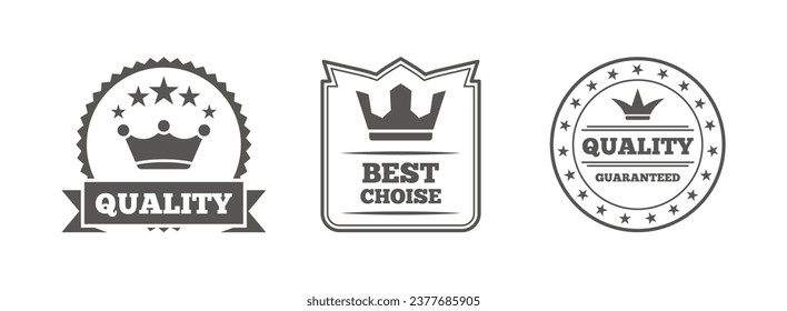 Best quality high premium value superior brands individual labels with royal crown emblems collection	