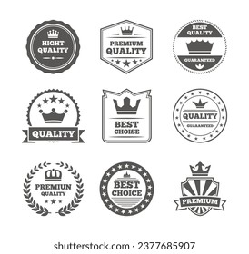 Best quality high premium value superior brands individual labels with royal crown emblems collection	